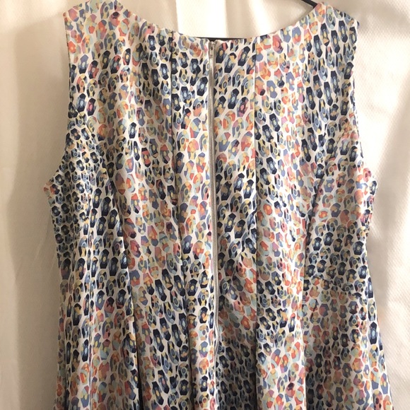 Gabby Skye Multicolor Geometric Abstract Sleeveless Midi Dress Plus Size 20W - Picture 5 of 9